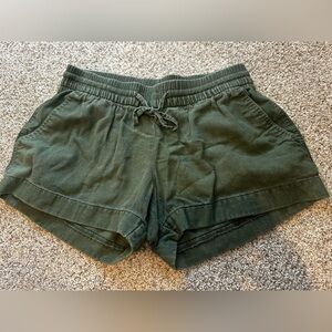 OLD NAVY green linen shorts